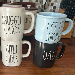 Rae Dunn mug lot of 4